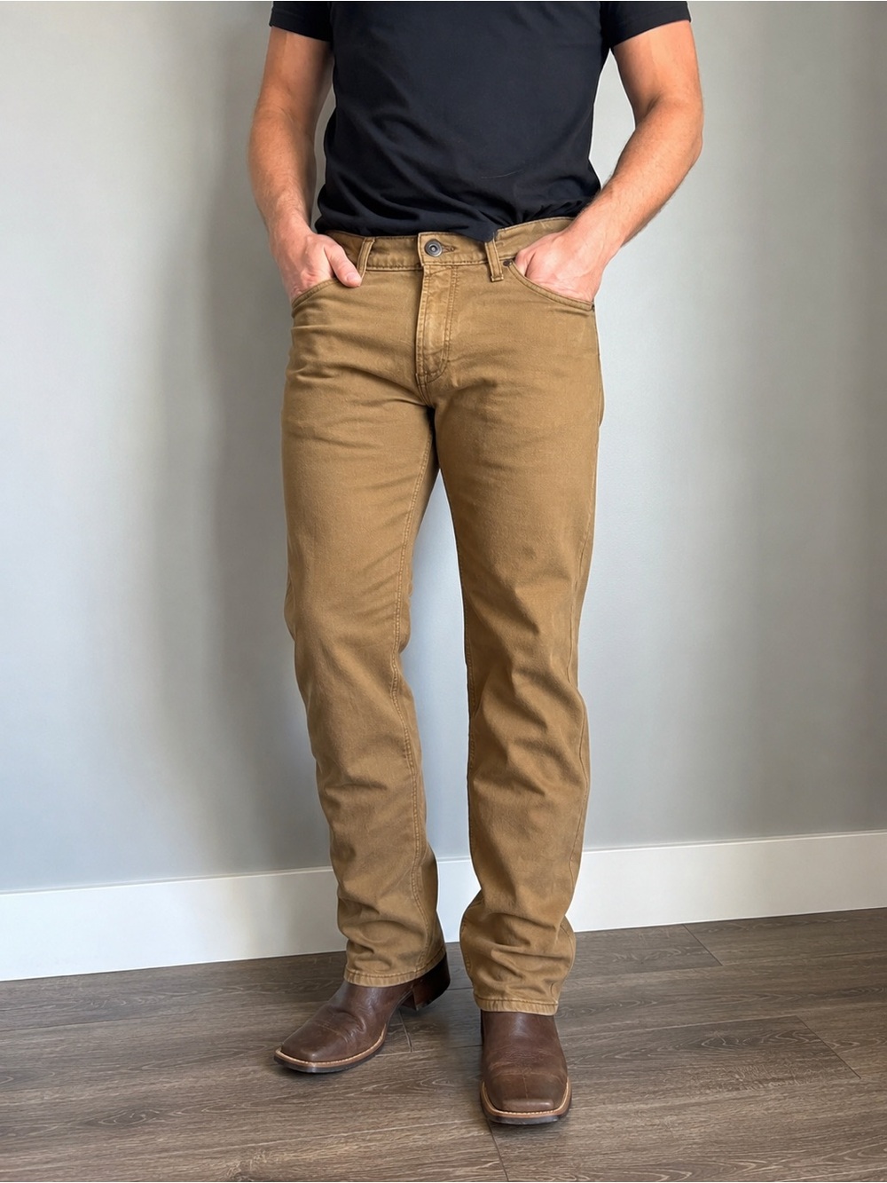Ariat M7 Slim Fit Straight Leg Khaki Jeans Men’s 34x34 Western Cowboy Pants